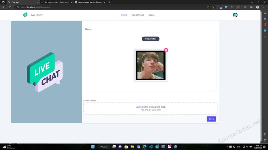Code Live Chat App bằng ReactJS và Web socket Set Avatar And Cover Image 副本 - Code Live Chat App bằng ReactJS và Web socket