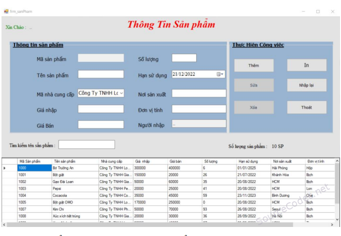 Code đồ án Ứng dụng quản lý siêu thị bằng công nghệ .NET + có báo cáo Form san pham - Code đồ án Ứng dụng quản lý siêu thị bằng công nghệ .NET + có báo cáo