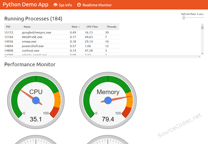 Python Flask Web Application - Real-Time System Monitoring with CPU, Memory, I/O, and Process Information Screenshot 副本 - Python Flask Web Application - Real-Time System Monitoring with CPU, Memory, I/O, and Process Information